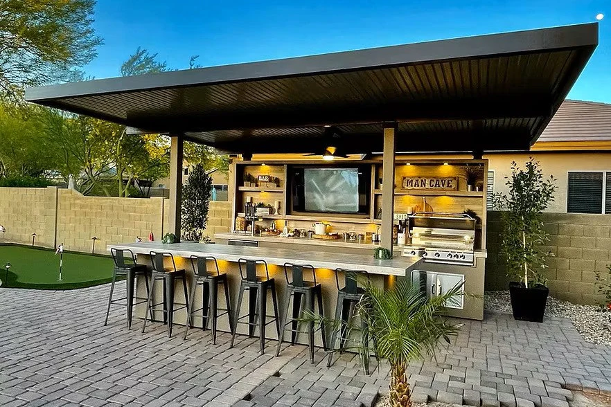 Backyard hardscaping project by Country View Hardscapes in Arizona